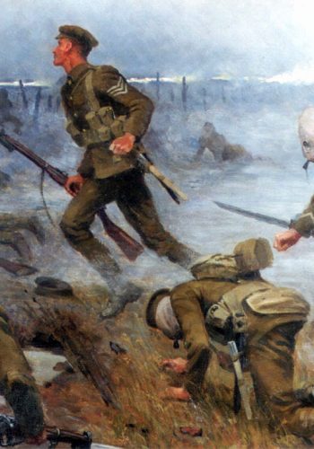 CHCRS 0247 Oil Painting Of Sgt Harry Wells Winning His VC At The Battle Of Loos 1915