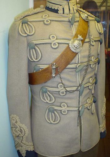 CHCRS 0467 Cinque Ports Rifle Volunteers Officer’s Full Dress Grey Tunic With Shoulder Belt And Furniture C1865