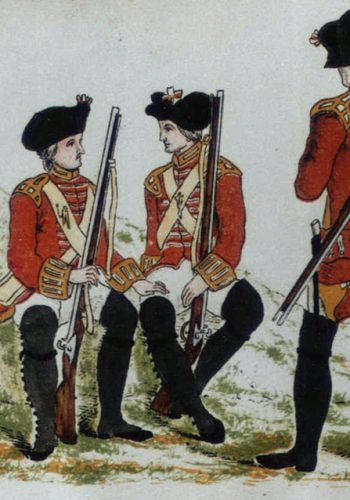 <b>CHCRS 0861</b> Hand Coloured Print Of Privates From Earl Of Donegall’s 1707 From Colonel Luard’s Dress Of The Briitish Soldier