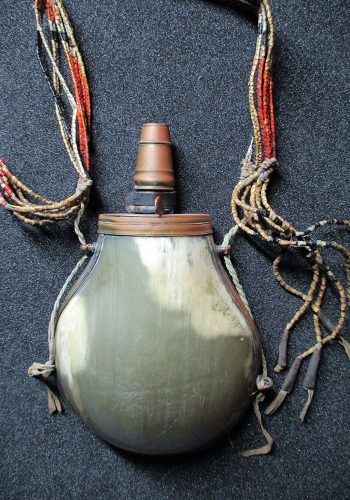 <b>CHCRS 0867</b>Rare Well Preserved Native American Powder Horn 1775 Taken From A Native Indian Killed By Major William Gaull