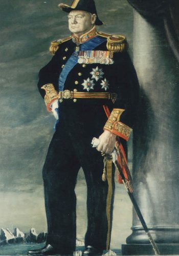 CHCRS 1470 Oil Painting Of Winston Churchill Full Dress Of The Lord Warden Of The Cinque Ports