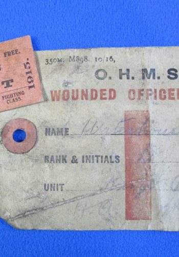 CHCRS 2016.002 Wounded Officer’s Railway Ticket From London
